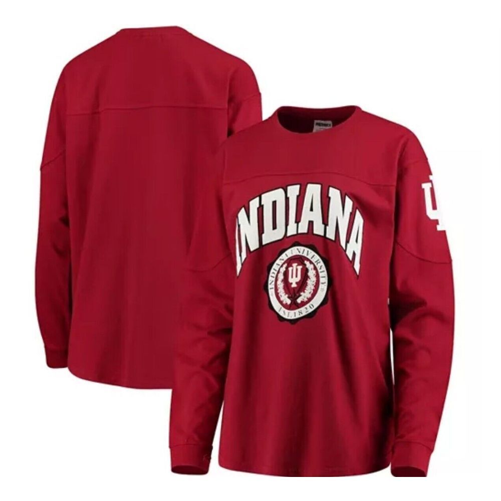 Women's Crimson Indiana Hoosiers Edith Long Sleeve T-Shirt Medium‎